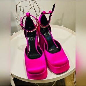 Versace Pink Platform Heels Authentic and New